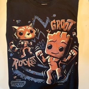 Marvel Guardians of the Galaxy Groot & Rocket size XL T shirt